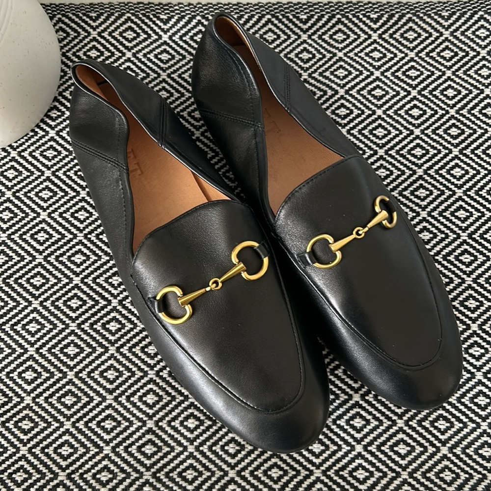 Taft leather loafers-black and gold-size 8 - Picture 3 of 13